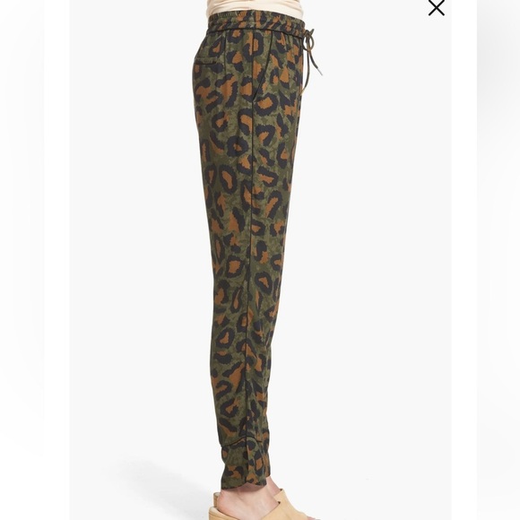 Zadig & Voltaire Parone Leopard Print Drawstring Jogger Pants Cropped Size 34 XS - Picture 7 of 11